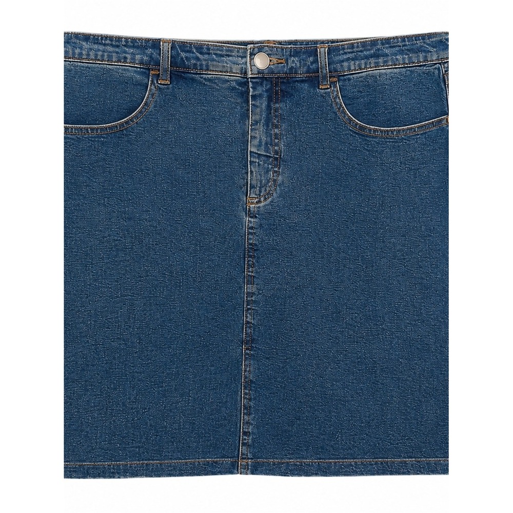 Halogen Mini Skirt Women's 12 Blue High Rise Stretch Casual Summer Y2K - Picture 2 of 11